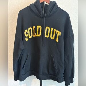 Original Use Black Hoodie with Yellow Lettering